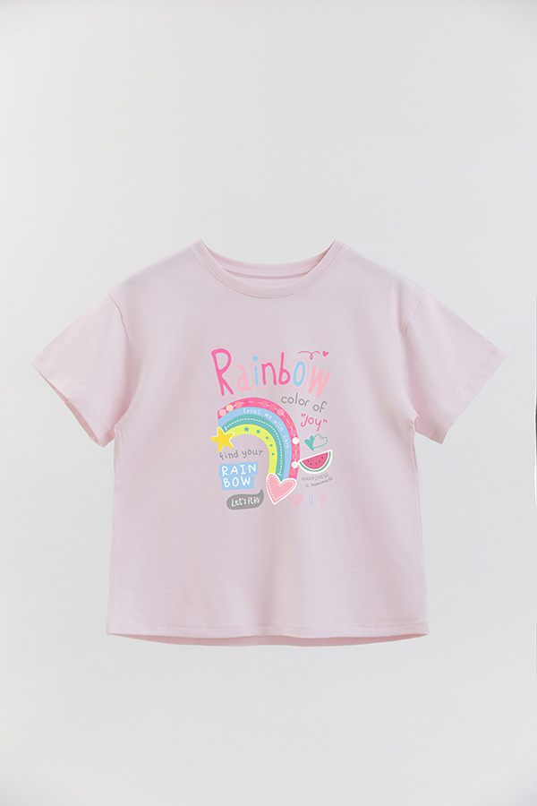 REMERA GIRL OVER RAINBOW JOY