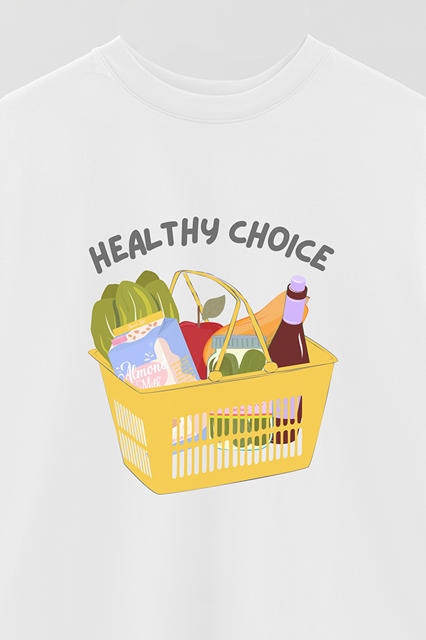 REMERA OVER ESTAMPADA HEALTHY CHOICE