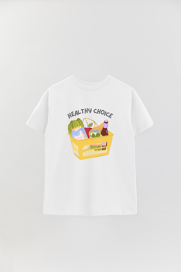 REMERA OVER ESTAMPADA HEALTHY CHOICE