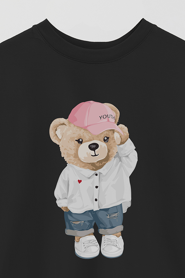 REMERA OVER ESTAMPADA UNISEX TEDDY YOUTH