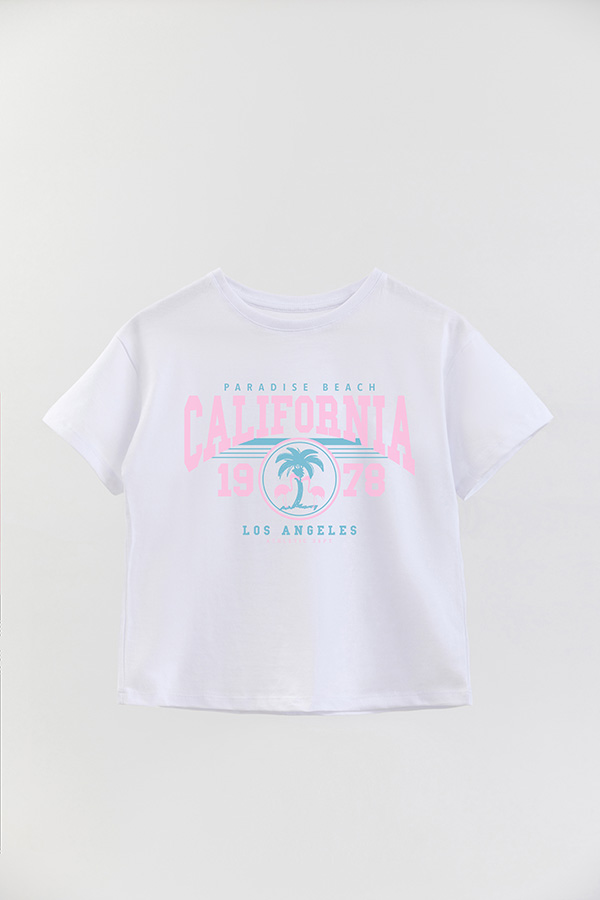 REMERA GIRL OVER PARADISE BEACH CALIFORNIA