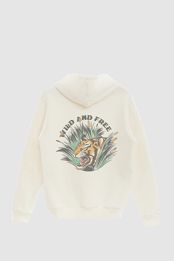 HOODIE ESTAMPADO WILD AND FREE TIGER