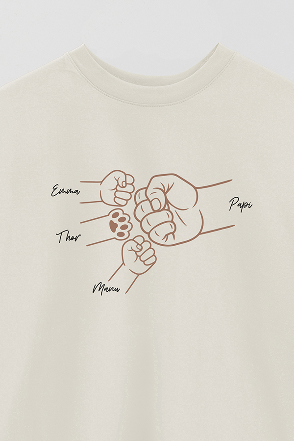 REMERA OVER ESTAMPADA DDP PERSONALIZADO MASCOTA