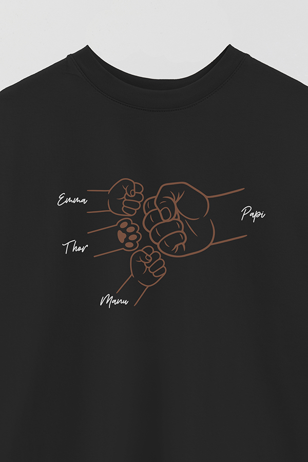 REMERA OVER ESTAMPADA DDP PERSONALIZADO MASCOTA