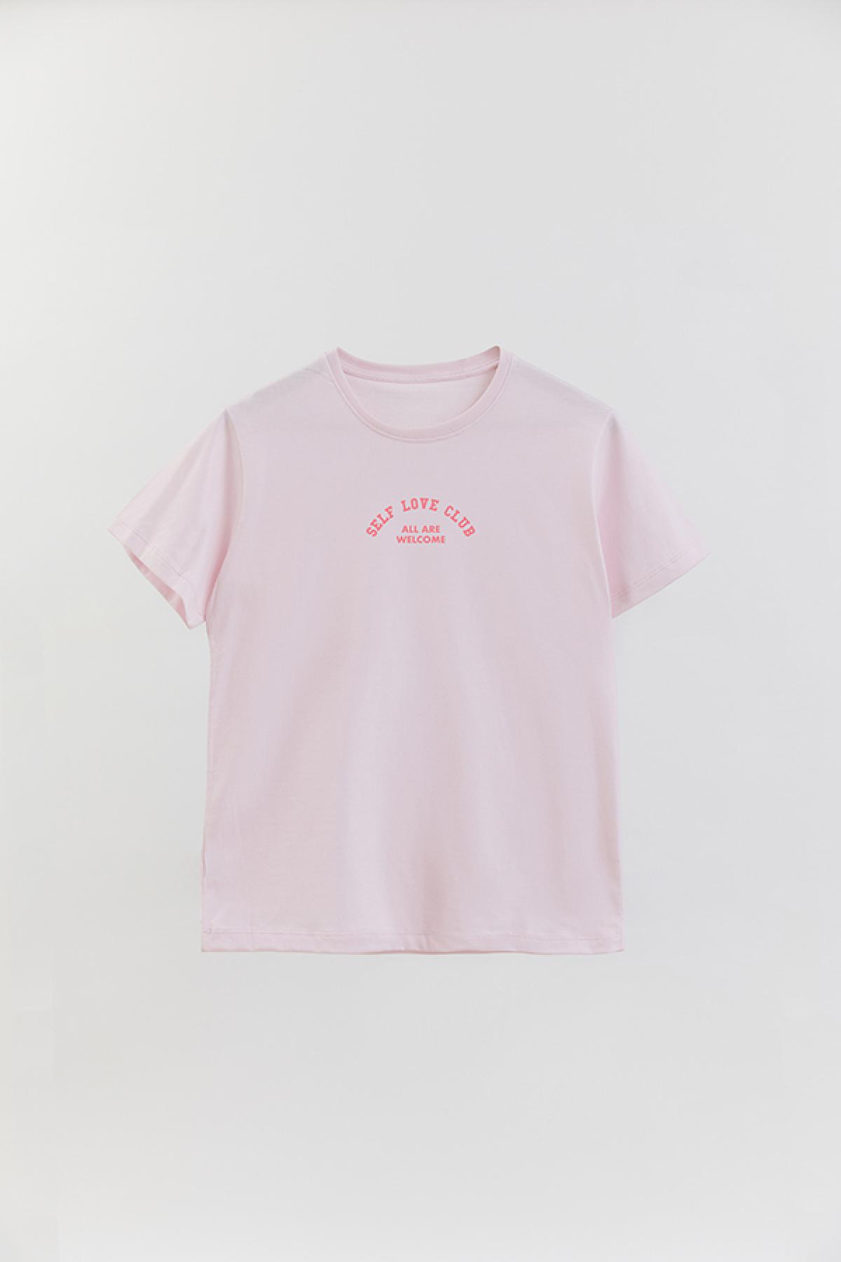 REMERA BASICA ESTAMPADA WCV SELF LOVE CLUB