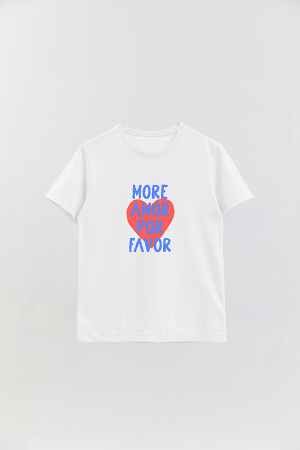 REMERA BASICA ESTAMPADA HD MORE AMOR