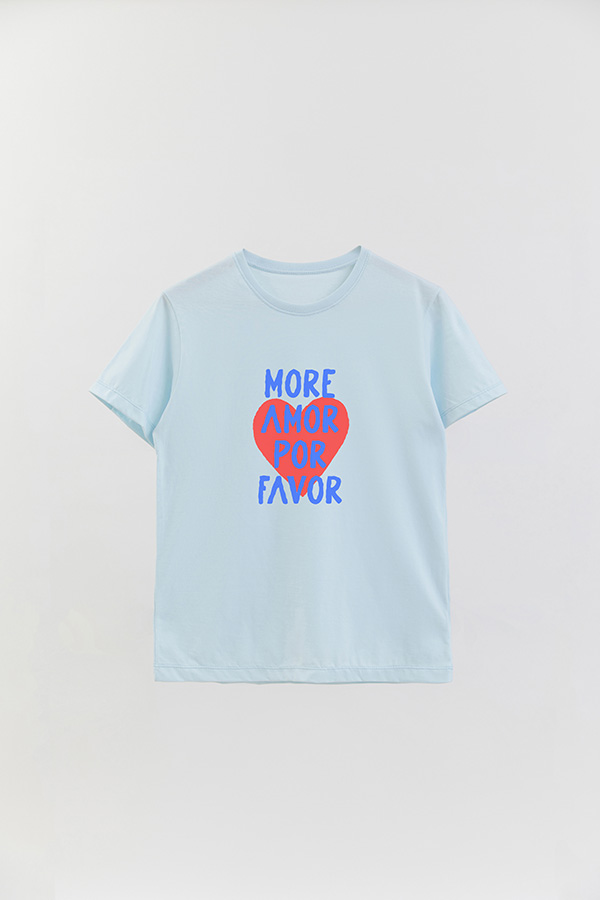 REMERA BASICA ESTAMPADA HD MORE AMOR