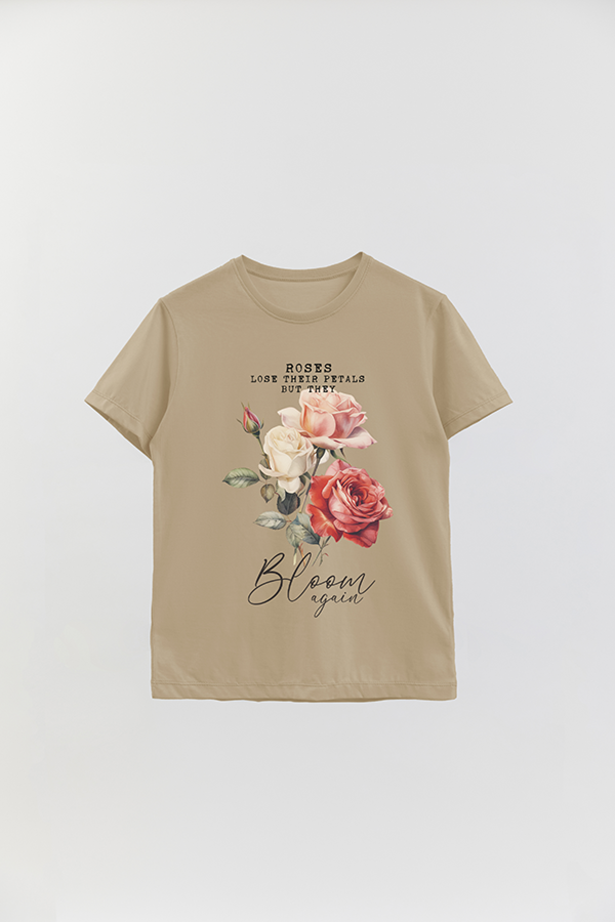REMERA BASICA ESTAMPADA FLO2 ROSES LOSE THEIR PETALS