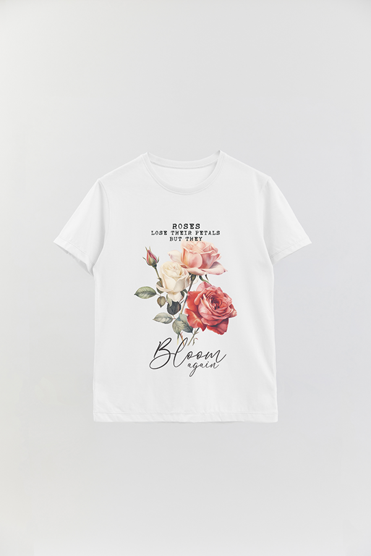 REMERA BASICA ESTAMPADA FLO2 ROSES LOSE THEIR PETALS