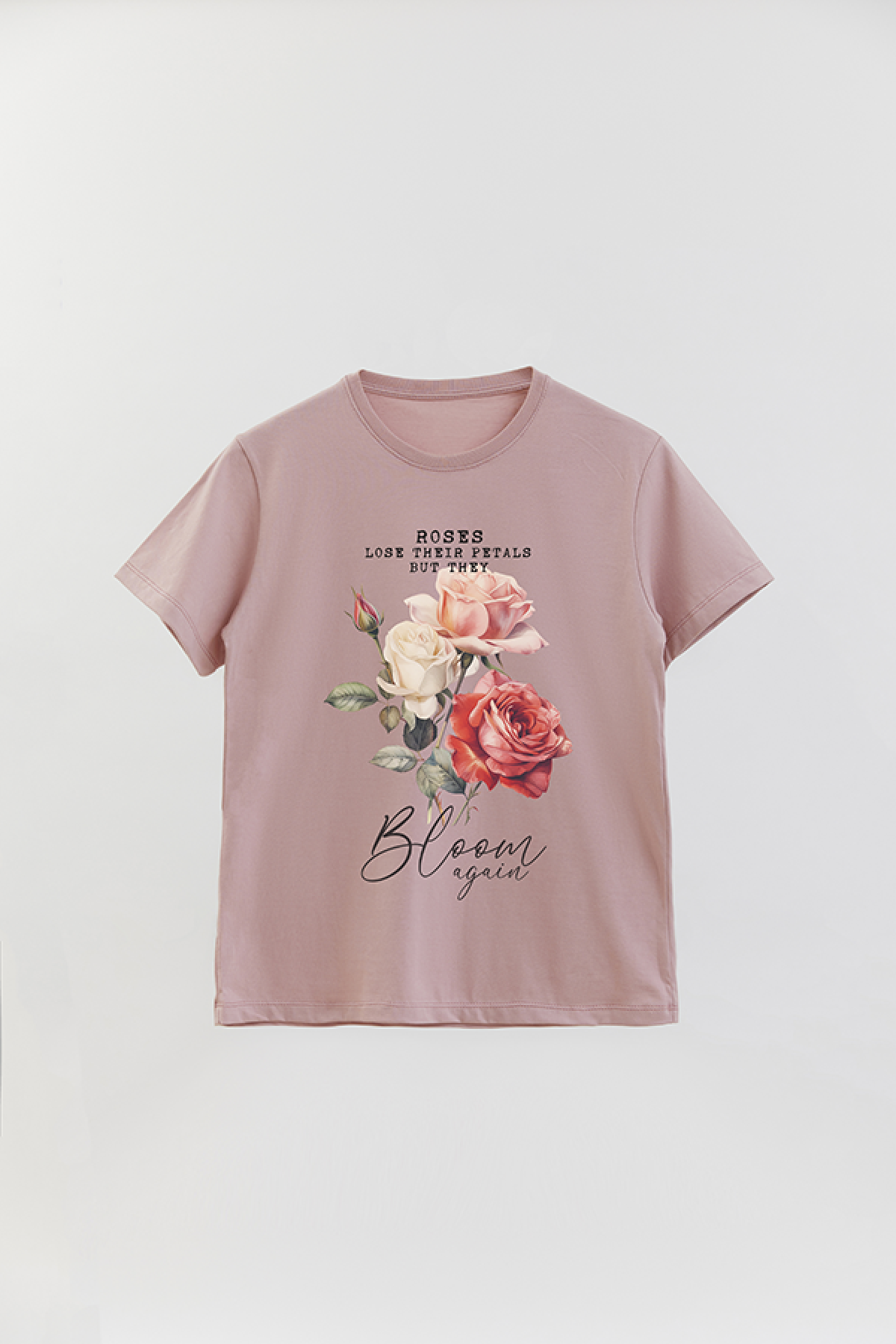REMERA BASICA ESTAMPADA FLO2 ROSES LOSE THEIR PETALS