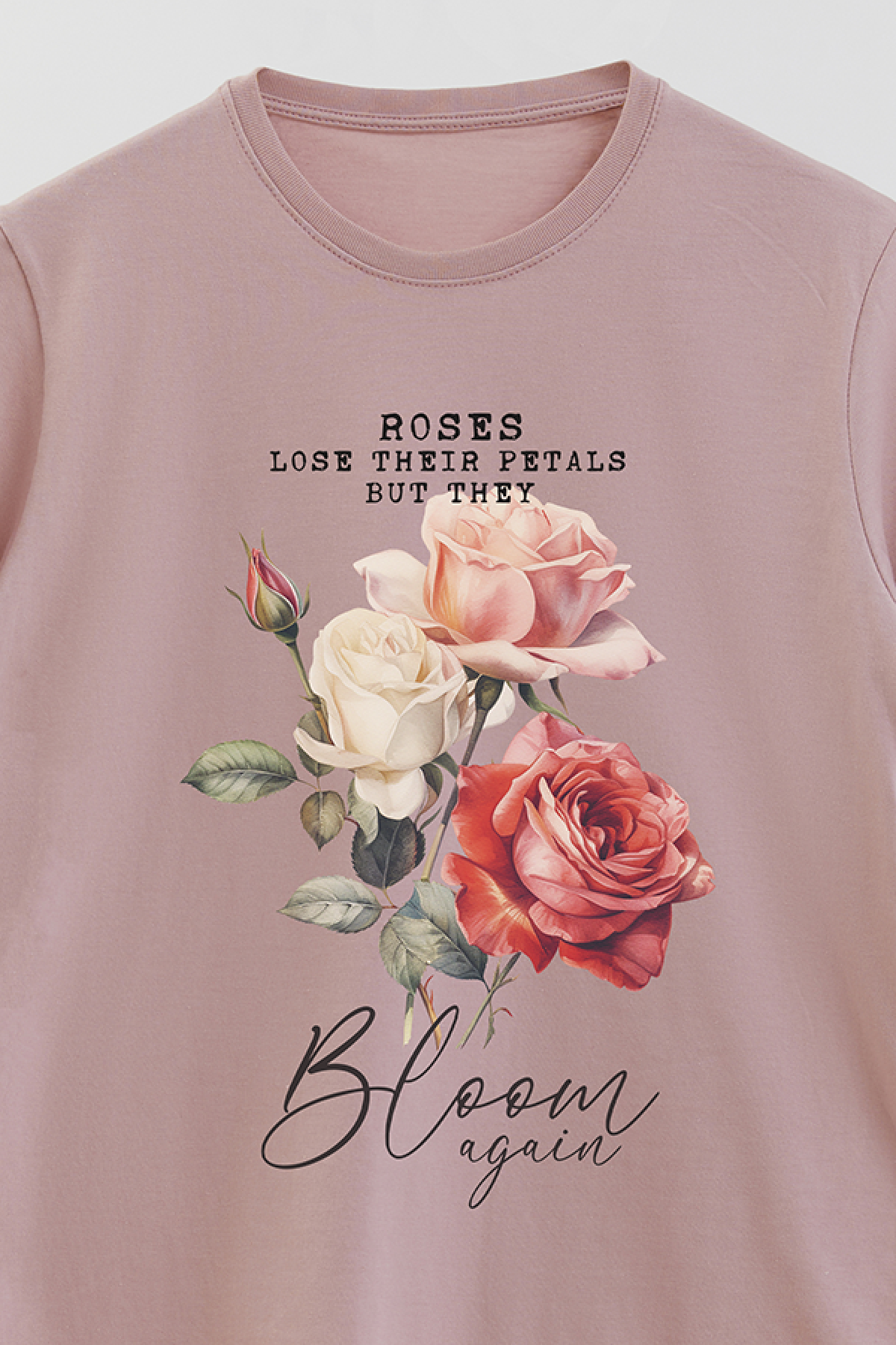 REMERA BASICA ESTAMPADA FLO2 ROSES LOSE THEIR PETALS
