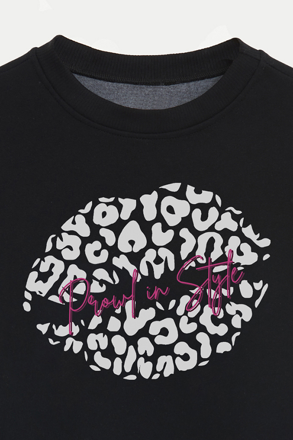 BUZO CROP ESTAMPADO ANIMAL PRINT PROWL IN STYLE