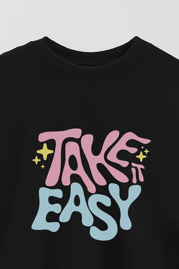 BUZO CREWNECK ESTAMPADO STREET MOOD TAKE IT EASY