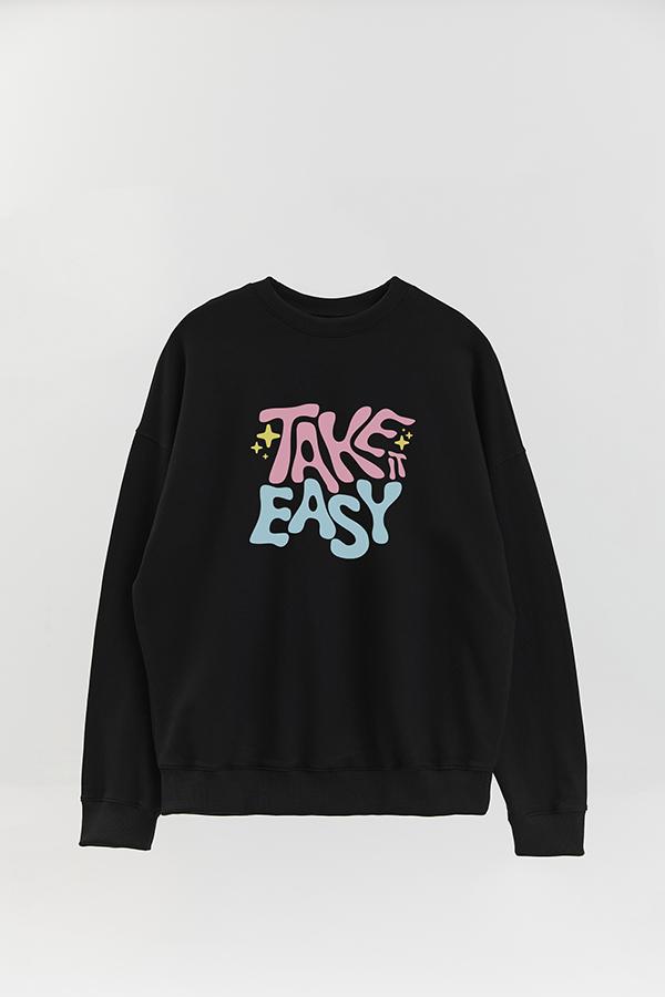 BUZO CREWNECK ESTAMPADO STREET MOOD TAKE IT EASY