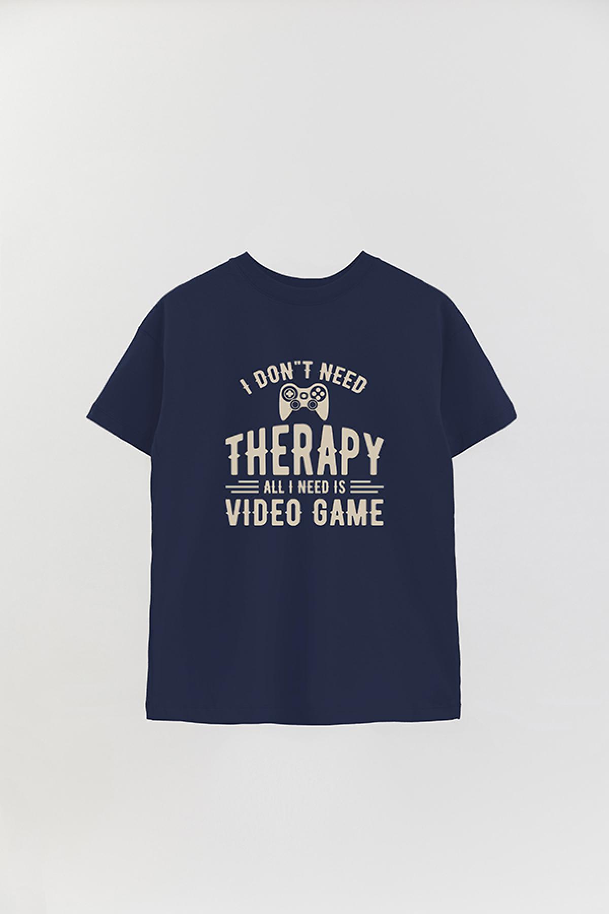 REMERA OVER ESTAMPADA GM I DON'T NEED THERAPY