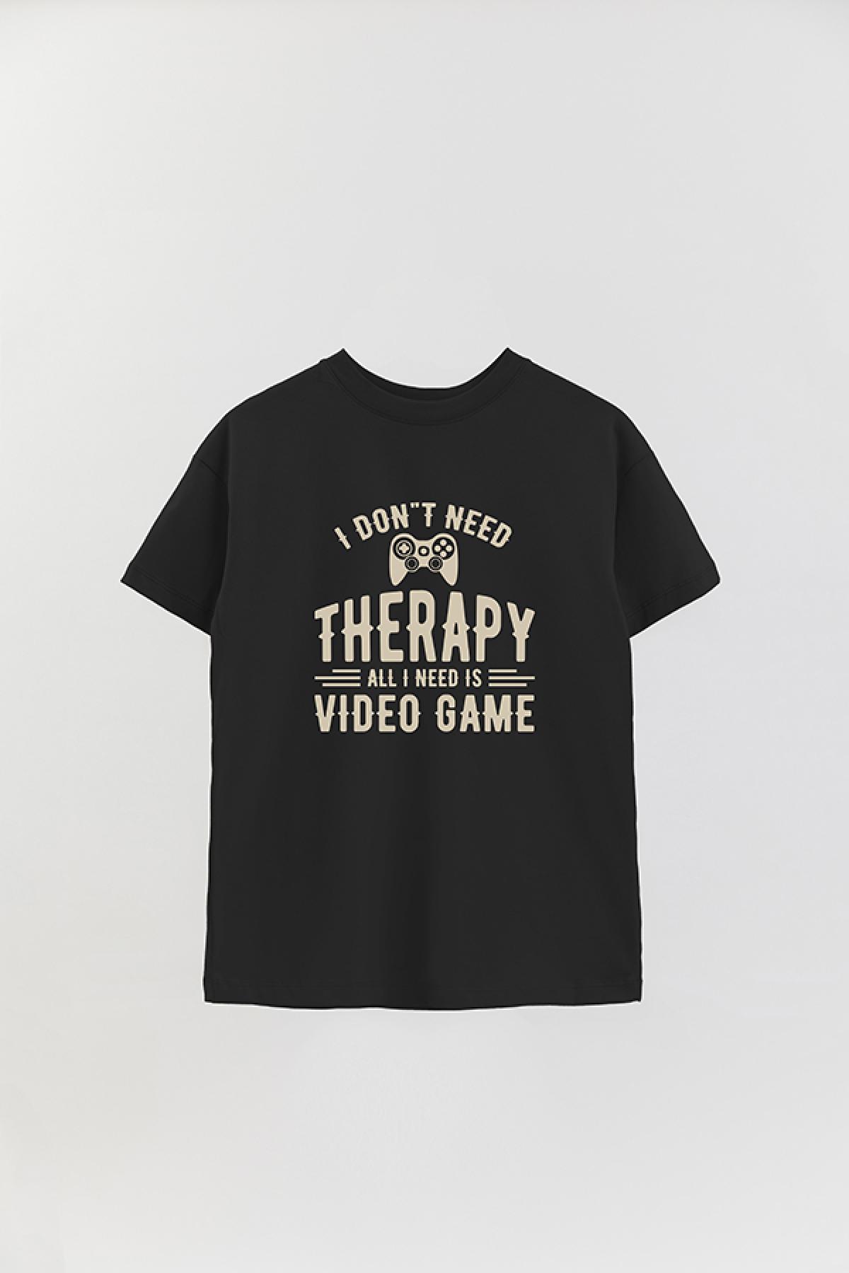 REMERA OVER ESTAMPADA GM I DON'T NEED THERAPY