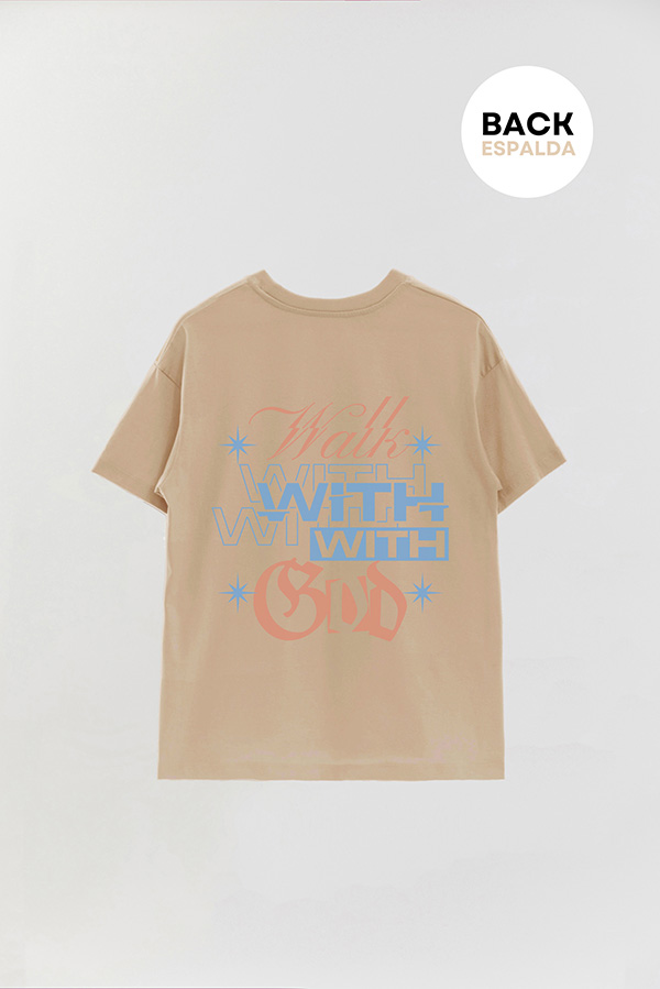 REMERA OVER ESTAMPADA UNISEX ESPALDA WALK