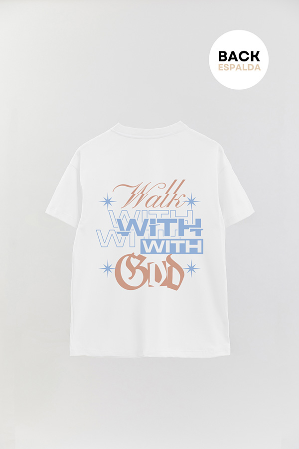 REMERA OVER ESTAMPADA UNISEX ESPALDA WALK