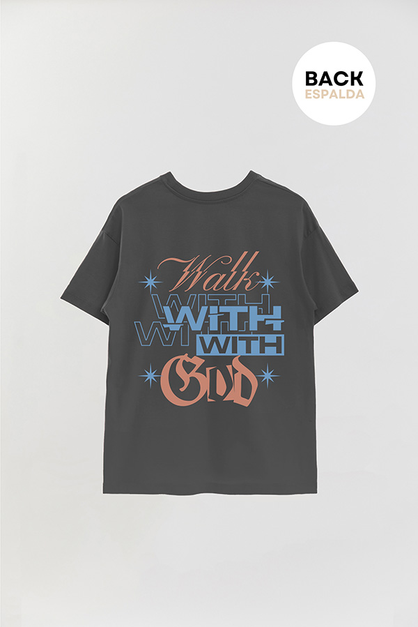 REMERA OVER ESTAMPADA UNISEX ESPALDA WALK