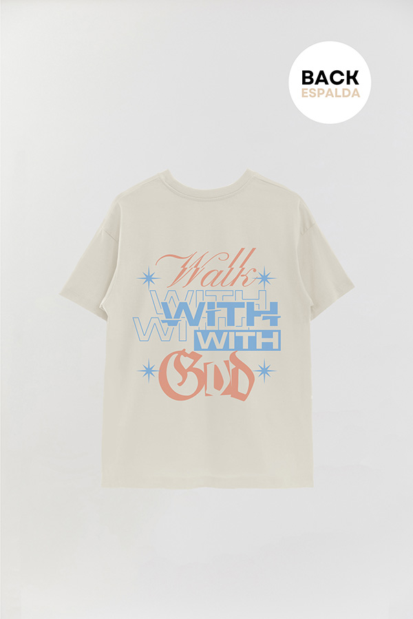 REMERA OVER ESTAMPADA UNISEX ESPALDA WALK