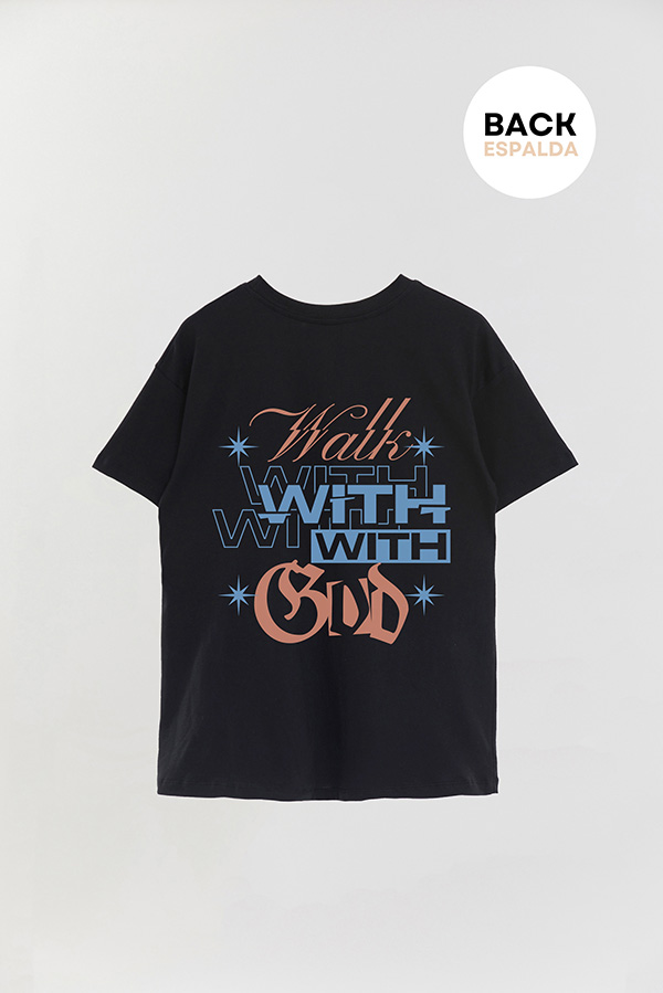 REMERA OVER ESTAMPADA UNISEX ESPALDA WALK