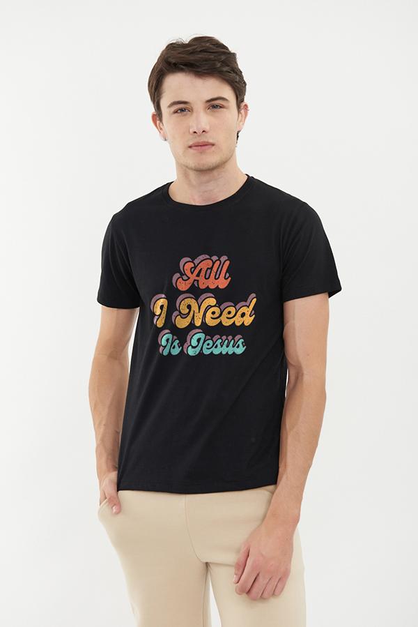REMERA BASICA UNISEX RT ALL I NEED IS JESUS