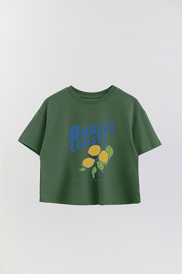 REMERA CROP ESTAMPADA LEMON AMALFI COAST