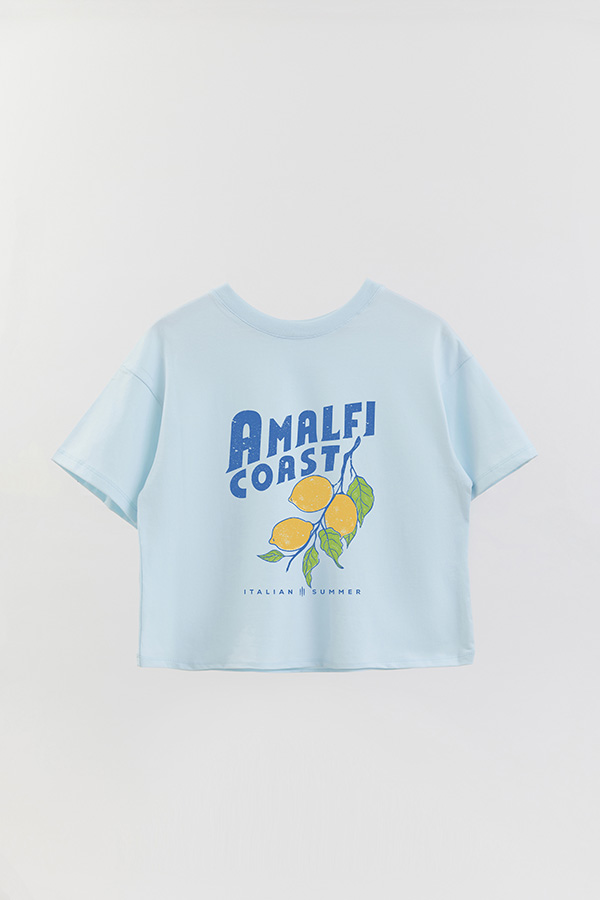 REMERA CROP ESTAMPADA LEMON AMALFI COAST