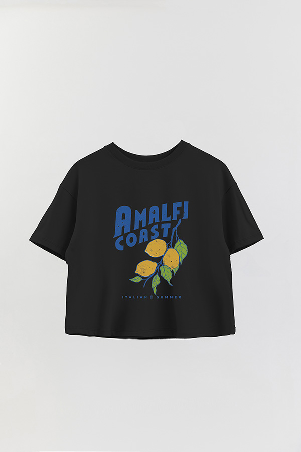 REMERA CROP ESTAMPADA LEMON AMALFI COAST