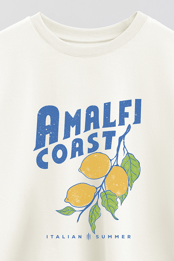 REMERA CROP ESTAMPADA LEMON AMALFI COAST