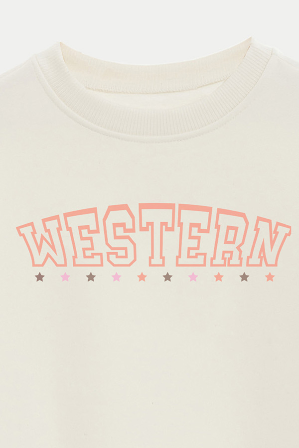 BUZO CROP ESTAMPADO WESTERN WESTERN