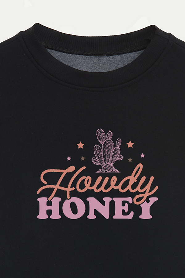 BUZO CROP ESTAMPADO WESTERN HWD HONEY