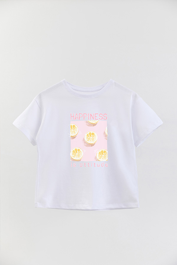 REMERA GIRL OVER HAPPINESS