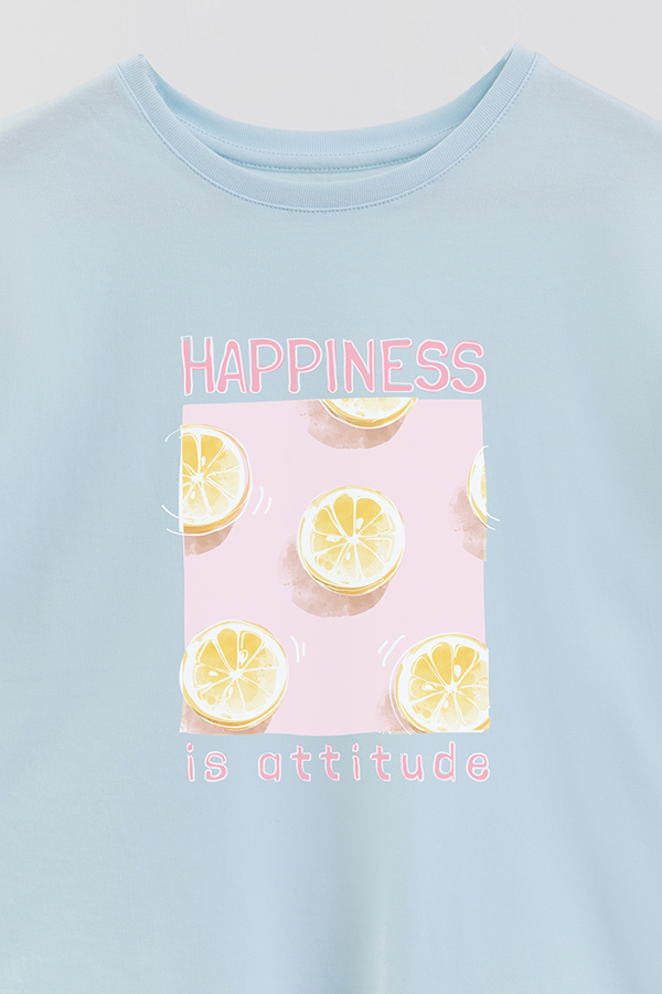 REMERA GIRL OVER HAPPINESS