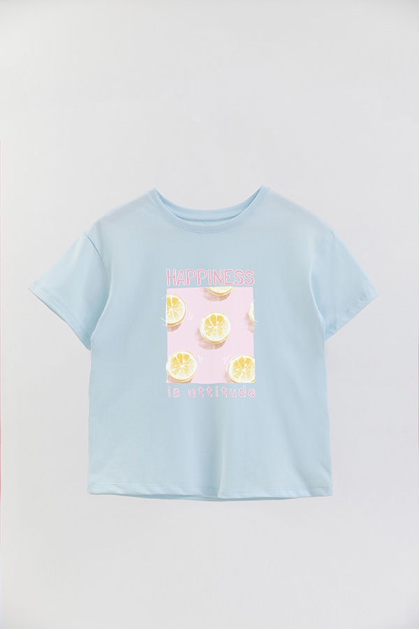 REMERA GIRL OVER HAPPINESS