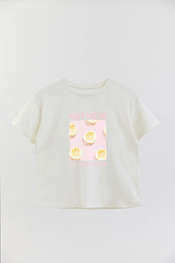 REMERA GIRL OVER HAPPINESS