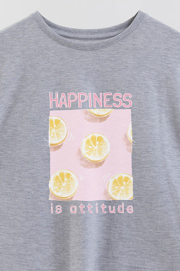 REMERA GIRL OVER HAPPINESS