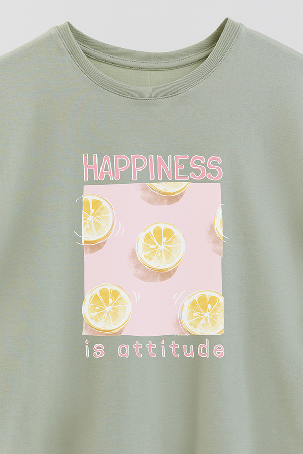 REMERA GIRL OVER HAPPINESS