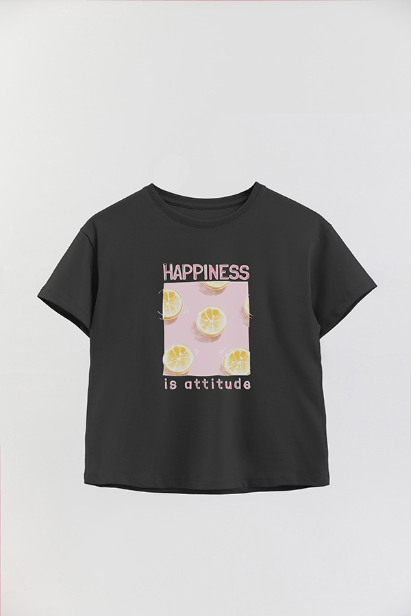 REMERA GIRL OVER HAPPINESS