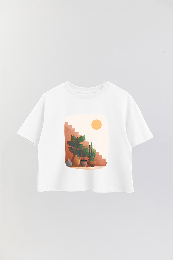 REMERA CROP ESTAMPADA ART 157