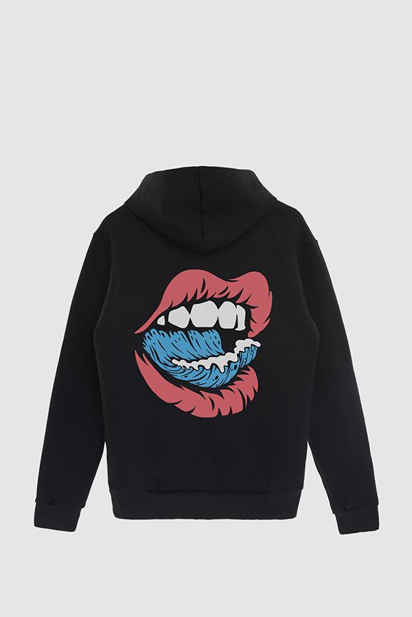 HOODIE ESTAMPADO THE GREAT WAVE OFF LIPS