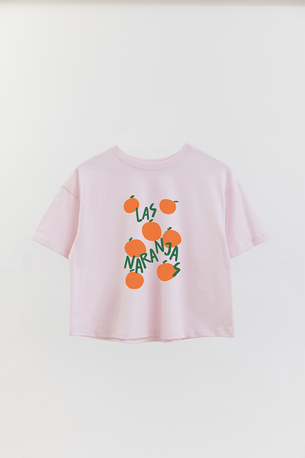 REMERA CROP ESTAMPADA ITALY LAS NARANJAS