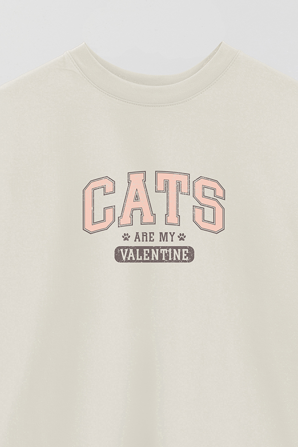 REMERA OVER MY VALENTINE CATS