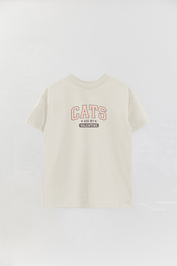REMERA OVER MY VALENTINE CATS