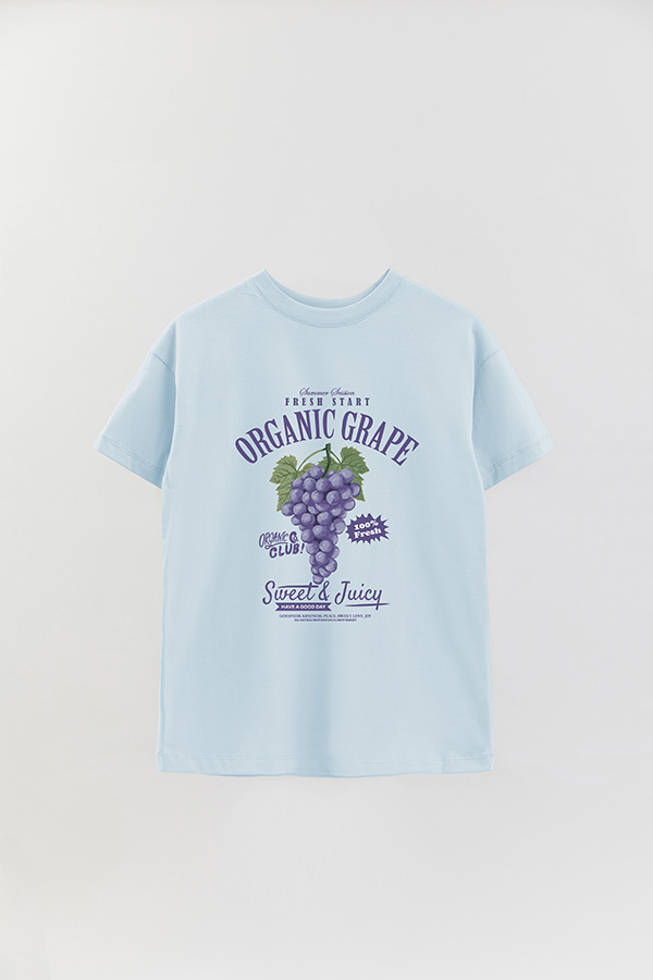 REMERA OVER ESTAMPADA GRAPE