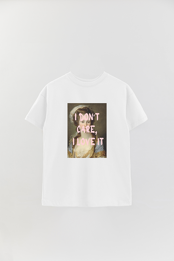 REMERA OVER ESTAMPADA ART COLLECTION 35 I DON'T CARE