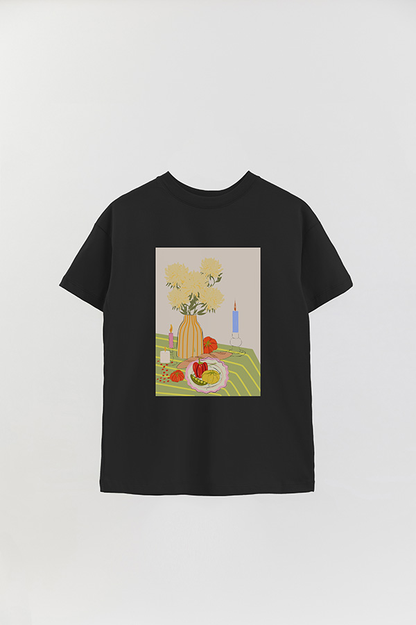 REMERA OVER ESTAMPADA GREEN TABLE