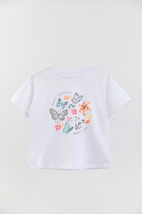 REMERA GIRL OVER HAPPY THOUGHTS