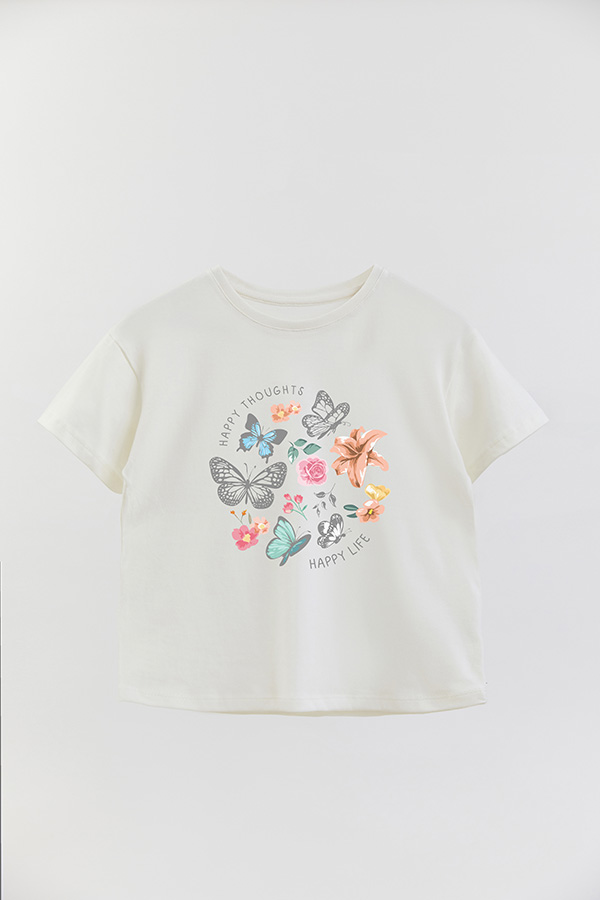REMERA GIRL OVER HAPPY THOUGHTS