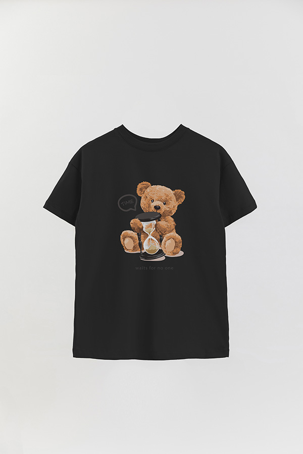 REMERA OVER ESTAMPADA UNISEX TEDDY TIME